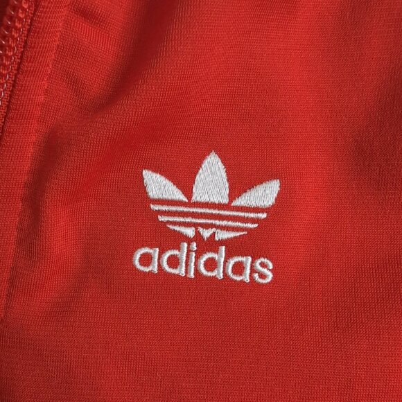 Adidas Kid's Full Zip Red/White Track Sports Jacket, Small (4-5) - Picture 4 of 8